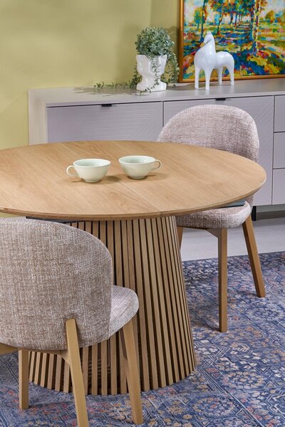 Halmar Kulatý rozkládací jídelní stůl FARGO 120(210)x120 přírodní