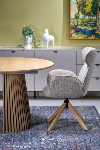 Halmar Kulatý rozkládací jídelní stůl FARGO 120(210)x120 přírodní