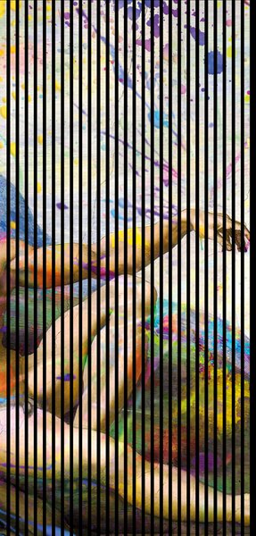 Designový akustický panel „Stvoření 2“ (Michelangelo02) Vyberte požadovaný rozměr: NR. 5: 2253 x 2400 mm (4 panely)