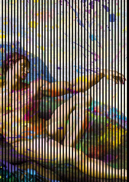 Designový akustický panel „Stvoření 2“ (Michelangelo02) Vyberte požadovaný rozměr: NR. 5: 2253 x 2400 mm (4 panely)