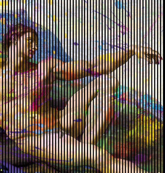 Designový akustický panel „Stvoření 2“ (Michelangelo02) Vyberte požadovaný rozměr: NR. 5: 2253 x 2400 mm (4 panely)