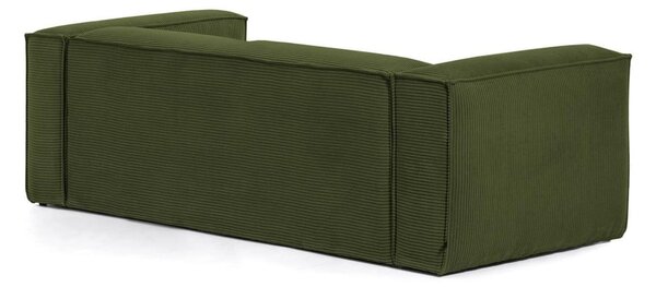Zelená manšestrová pohovka 240 cm Blok – Kave Home