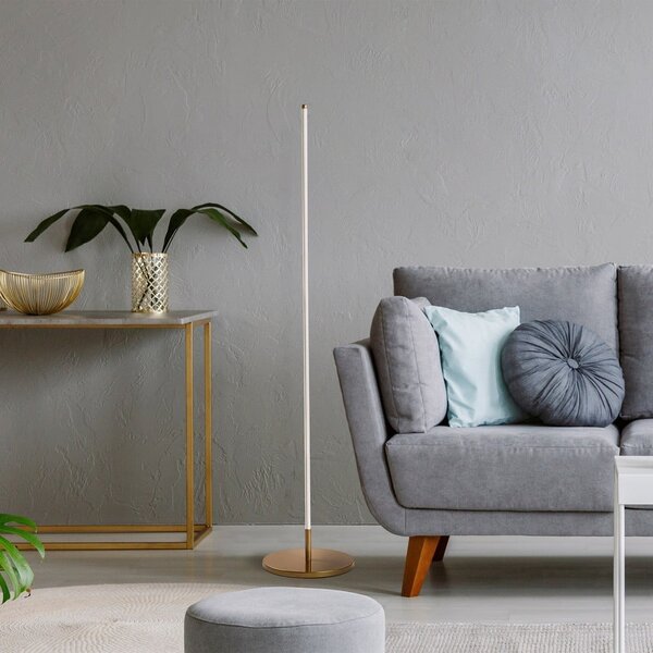 LED stojací lampa ve zlaté barvě (výška 153 cm) Sword – Opviq lights
