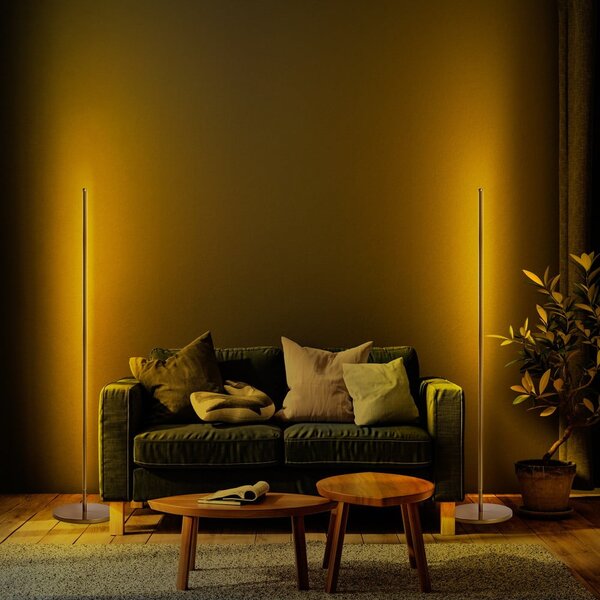 LED stojací lampa ve zlaté barvě (výška 153 cm) Sword – Opviq lights