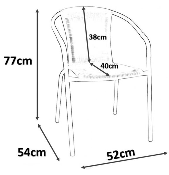 Garden Line Zahradní židle LORETTO II tmavě hnědá