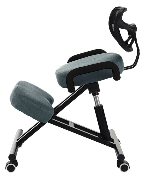 KONDELA Ergonomická klekačka, šedá/černá, RUFUS