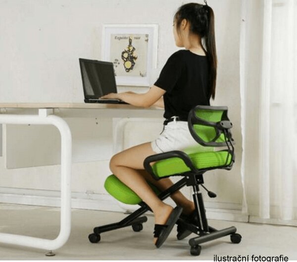 KONDELA Ergonomická klekačka, béžová/černá, RUFUS