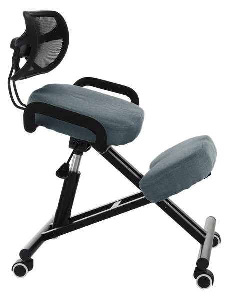 KONDELA Ergonomická klekačka, šedá/černá, RUFUS