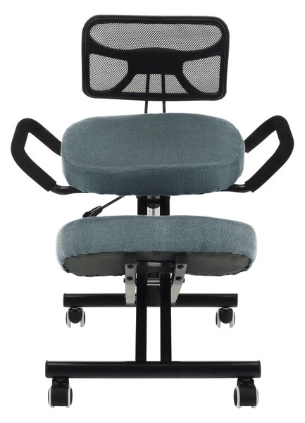 KONDELA Ergonomická klekačka, šedá/černá, RUFUS