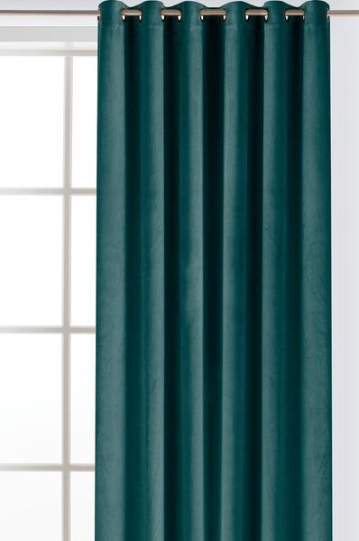 Sametový dimout závěs v petrolejové barvě 140x175 cm Velto – Filumi