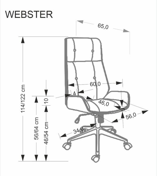 Halmar Kancelářská židle WEBSTER ořech/béžová