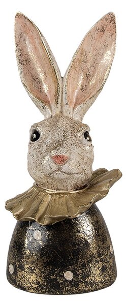 Dekorace busta králík se zlatou patinou - 11*11*23 cm