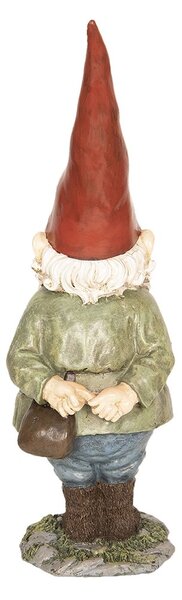 Dekorace socha skřítek v červené čepičce - 22*13*40 cm - Clayre & Eef