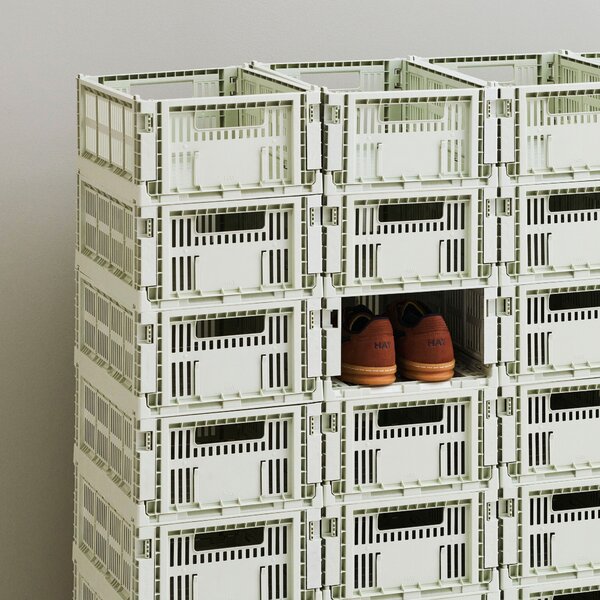 HAY Úložný box Colour Crate, Medium, Dusty Blue