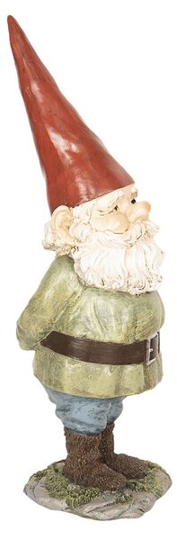 Dekorace socha skřítek v červené čepičce - 22*13*40 cm - Clayre & Eef