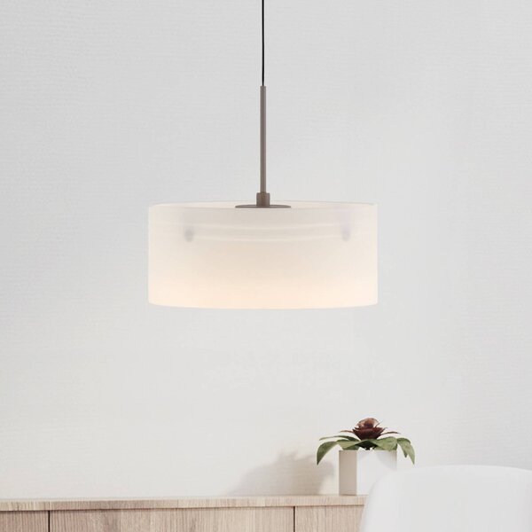 Paul Neuhaus LED závěsné světlo MARIKA, béžová/bílá, Ø 20 cm, sklo, stmívatelné, stmívatelný, Krémová / jantar, Obývací pokoj / jídelna, Sklo, Moderní