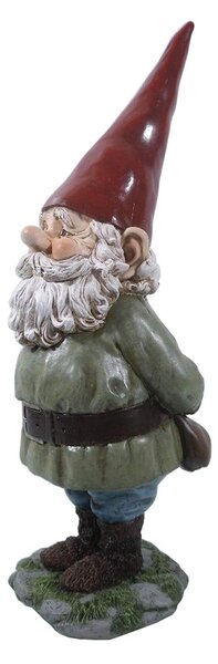 Dekorace socha skřítek v červené čepičce - 22*13*40 cm - Clayre & Eef