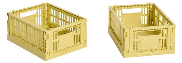 HAY Úložné boxy Colour Crate, Mini, 2 kusy, Dusty Yellow