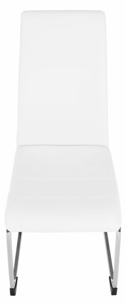 KONDELA Jídelní židle, bílá/chrom, VATENA