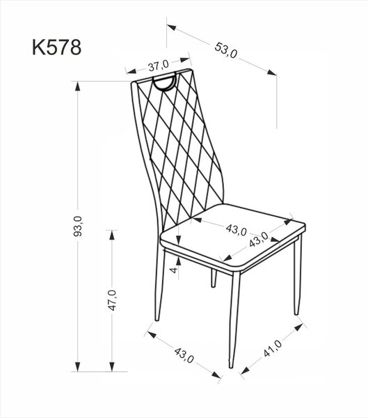 Halmar Jídelní židle K578 černá - výprodej skladu