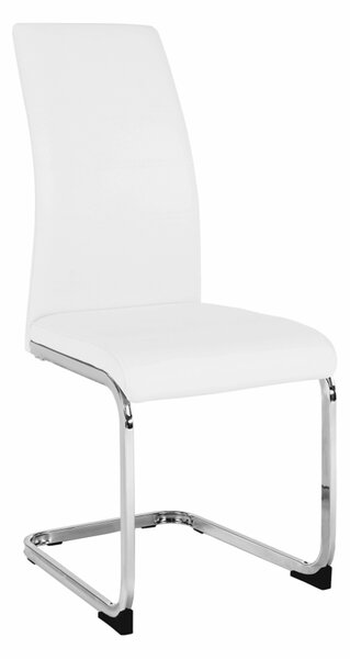 TEMPO Jídelní židle, bílá/chrom, VATENA