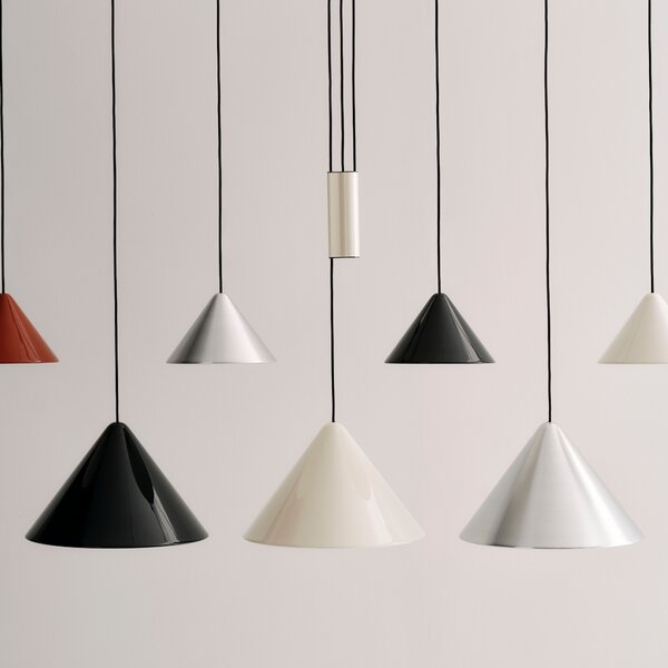 HAY Závěsná lampa Compass, 430, Brushed aluminium