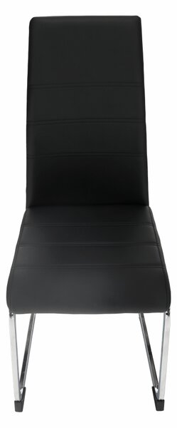 KONDELA Jídelní židle, černá/chrom, VATENA