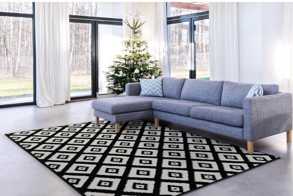 Černobílý koberec 80x120 cm Avanti – FD