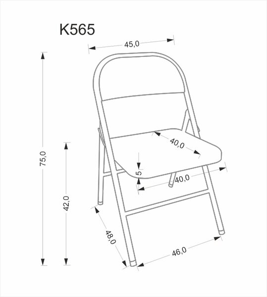 Halmar Skládací židle K565 černá