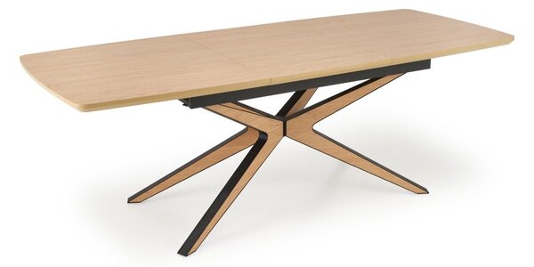 Halmar Rozkládací jídelní stůl JAMES 160(220)x90 přírodní/černá