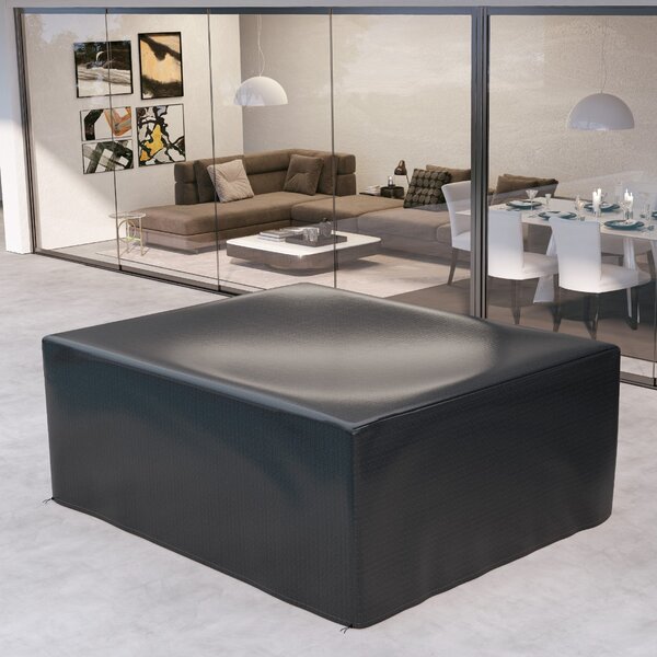 Outsunny nepromokavý kryt na zahradní nábytek – ochranná PE plachta 235 x 190 x 90 cm – černá | Aosom