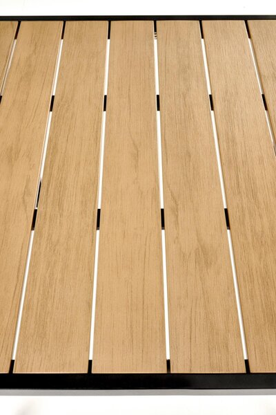 Halmar Zahradní stůl FIERRO čtverec hnědý/černý