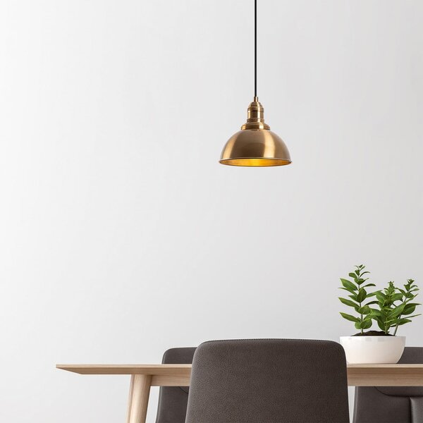 Závěsné svítidlo v bronzové barvě s kovovým stínidlem ø 21 cm Varzan – Opviq lights