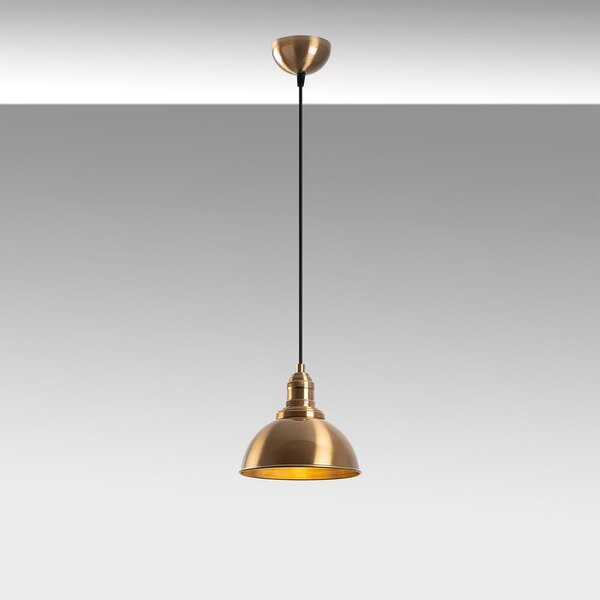 Závěsné svítidlo v bronzové barvě s kovovým stínidlem ø 21 cm Varzan – Opviq lights