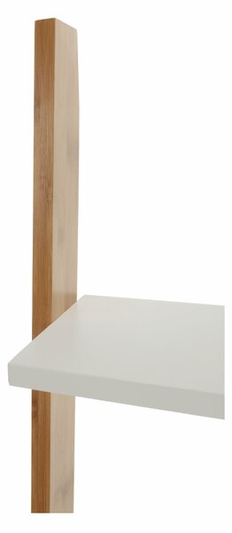 KONDELA Regál, bílá / bambus, GAPA TYP 3
