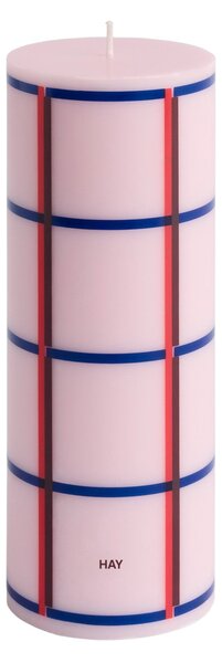 HAY Svíčka Column, Medium, Pink, Red, Bordeaux / Dark Blue