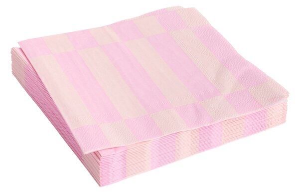 HAY Papírové ubrousky Pattern Lunch, 20 ks, Light pink / Rose