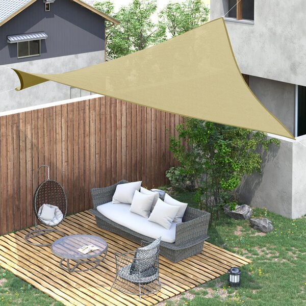 Outsunny Čtvercový Plachtový Stín pro Venkovní Použití z Prodyšného HDPE, UV Ochrana 95%, 360x360 cm | Aosom