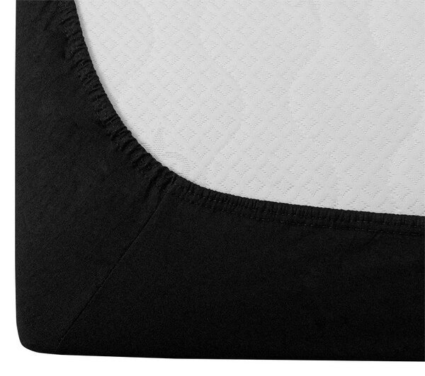 Bavlněné prostěradlo s gumou STANDARD 90 x 200 cm černé