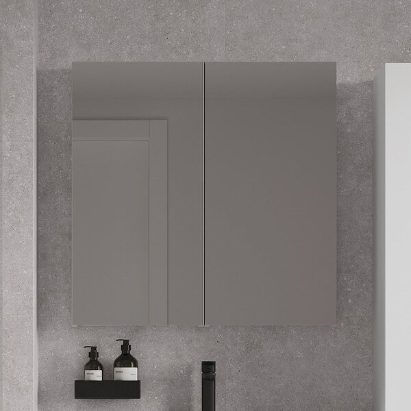 Cersanit City skříňka 59.4x14.1x80 cm se zrcadlem bílá S584-024-DSM