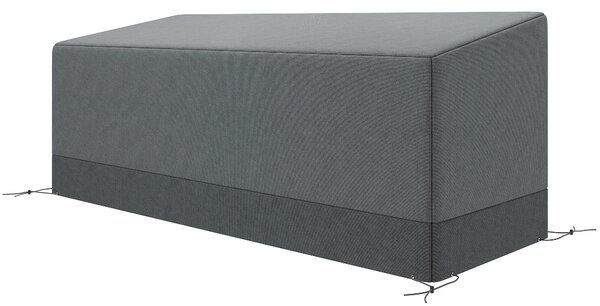 Outsunny nepromokavý zimní potah na terasový nábytek — větruodolný, odolný proti UV, Oxford 600D, 190,5 × 72 × 63–76 cm, světle šedý | Aosom
