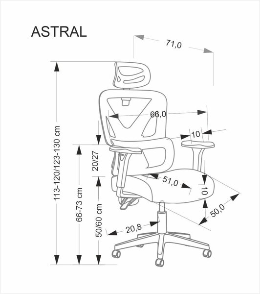 Halmar Kancelářská židle ASTRAL černá