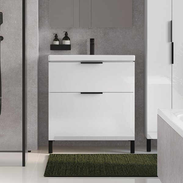Cersanit City skříňka 49.4x39.7x72 cm pod umyvadlo závěsná bílá S584-016-DSM