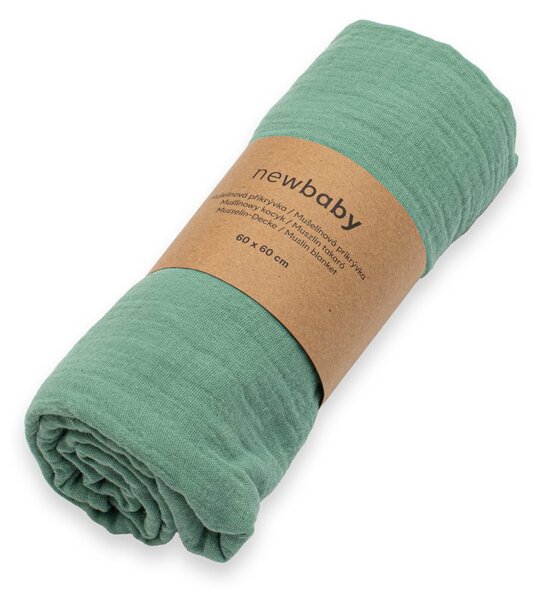 Dětská mušelínová deka New Baby green