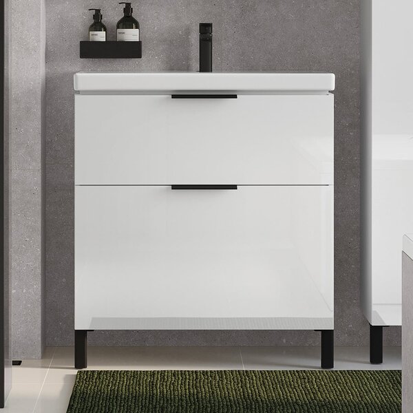 Cersanit City skříňka 59.4x44.7x72 cm pod umyvadlo závěsná bílá S584-017-DSM