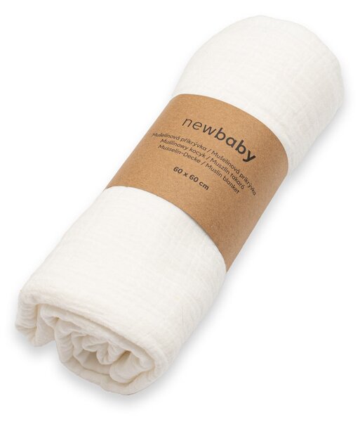 Dětská mušelínová deka New Baby white
