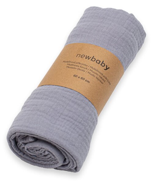 Dětská mušelínová deka New Baby grey