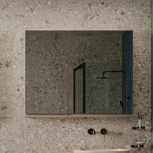 Cersanit Moduo skříňka 40x14.4x80 cm se zrcadlem béžová S590-108-DSM