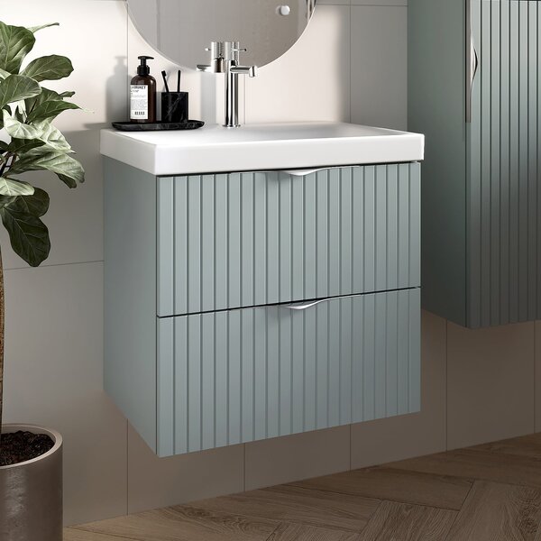 Cersanit Tirso skříňka 59.4x44.7x57.2 cm pod umyvadlo závěsná modrá-zelená S1015-015