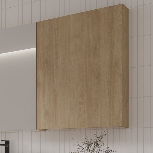Cersanit City skříňka 59.4x13.8x80 cm boční závěsná dub S584-113